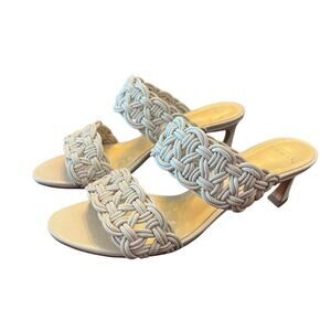 Alexandre Birman  Sammy 50MM Braided Leather Sandals Slip On  NEW EU 36 US 5